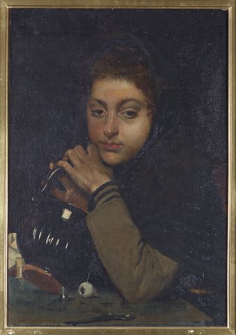 Arnaldo Ferraguti (1862-1925) Femme à la cruche
