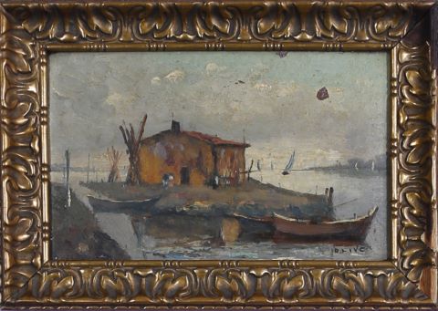 Jean-Baptiste Olive (1848-1936) Cabane de pêcheurs