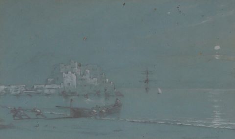 Eugène Flandin (1809-1876) Bord de mer en Algérie