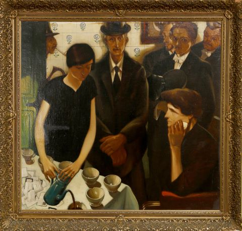 Marcel Gillis (1897-1972) Après l'enterrement