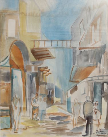 Georgine Haddad (né en 1957) Le Souk à Beyrouth