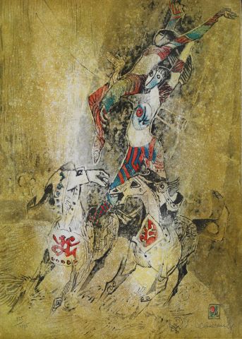 Acrobates à cheval