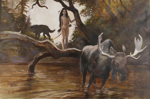 Jean-François Charles (né en 1952) Scène de chasse