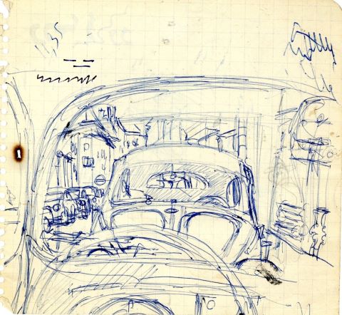 Quatre dessins dont un recto verso