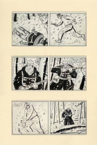 Hugo Pratt (1927-1995) Jesuit Joe, planche de 3...
