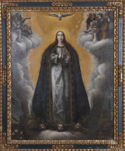 École d'Amérique du Sud du XVIIIe siècle Vierge...