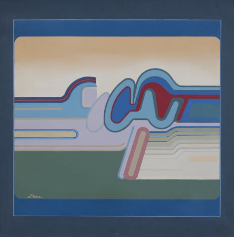 Angelo Dona (né en 1939) Composition bleue