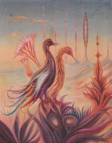 Jean Daprai (né en 1929) Oiseaux