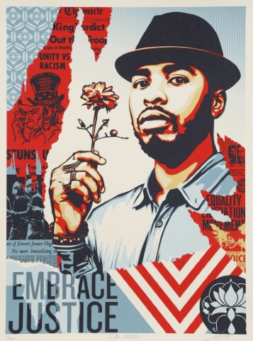 Obey-Shepard Fairey (né en 1970) Embrace Justice