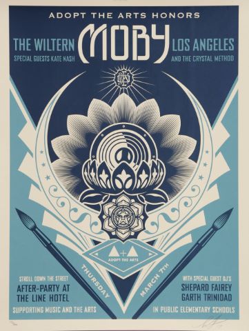 Shepard Fairey (né en 1970) Adopt the Art - Moby