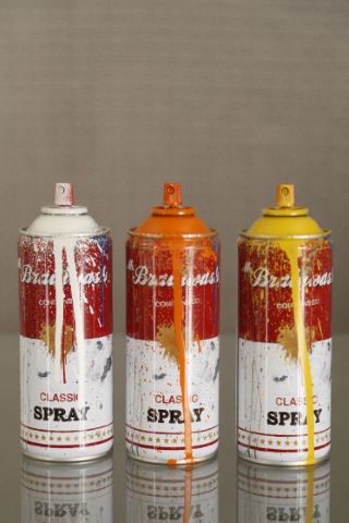 Mr Brainwash (né en 1966) Trois Spray Cans
