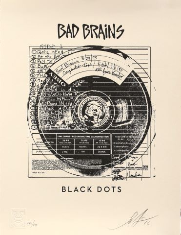 Shepard Fairey (né en 1970) Black Dots Bad Brains
