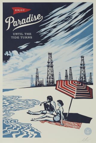Shepard Fairey (né en 1970) Paradise Turns