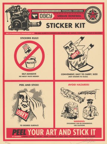 Shepard Fairey (né en 1970) Sticker kit