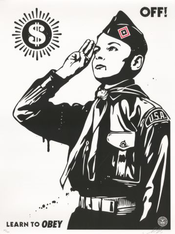Shepard Fairey (né en 1970) Learn to Obey