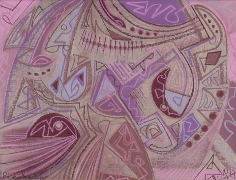 Pierre Saulnier (né en 1952) Composition rose