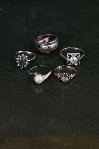 Ensemble de 5 bagues fantaisie