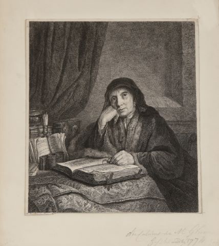 D'après Rembrandt Vieille femme penchée...