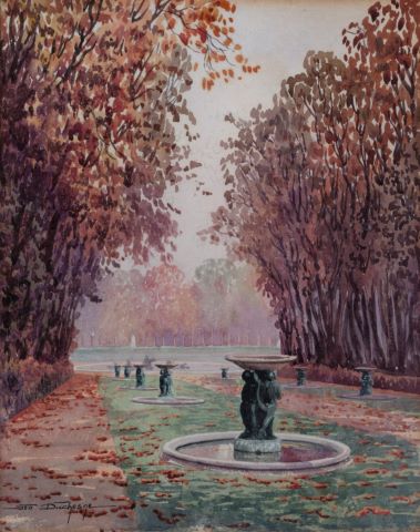 Vue d’une allée au château de Versailles