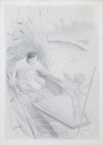 Adolphe Willette (1857-1926) La Barque de Cupidon