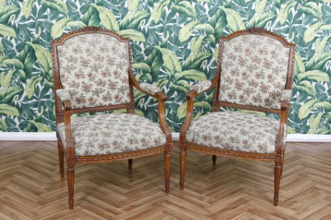 Paire de fauteuil à la reine
