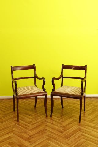 Paire de fauteuils anglais