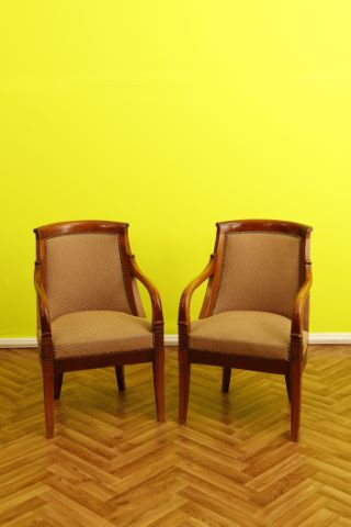 Paire de fauteuils gondole