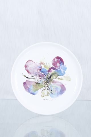 Assiette Orchidées