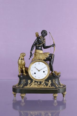 Pendule au sauvage représentant l’Afrique