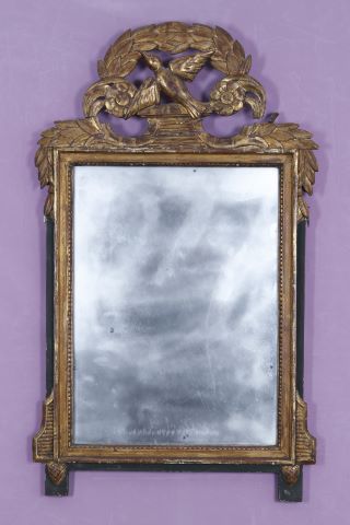 Miroir rectangulaire à fronton ajouré