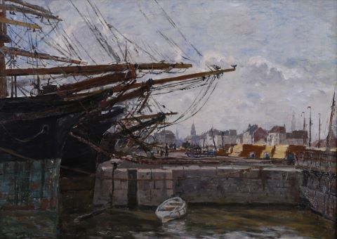 Edmond Marie Petitjean (1844-1925) Bateaux...