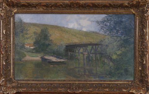 Eugène Clary (1856-1929) Paysage près des Andelys