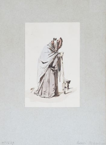 Henri Monnier (1805-1877) La Vieille au chien