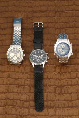 Ensemble de 3 montres chronographes