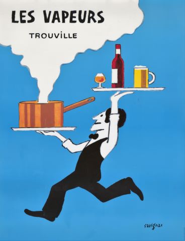 Affiche pour le restaurant Les vapeurs
