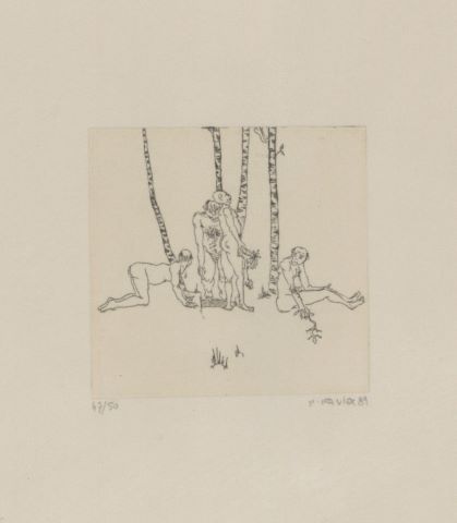 Philippe Favier (né en 1957) Quatre hommes nus...