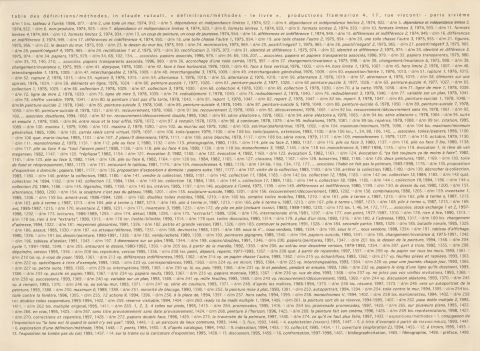 Table des définitions - Flammarion