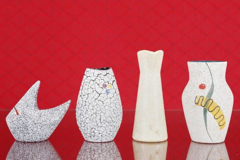 Ensemble de 4 vases, pichet coupelle...