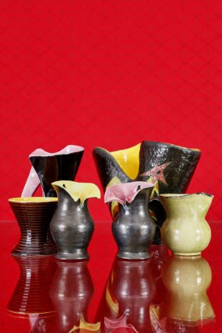 Ensemble de 6 coupes, vases...