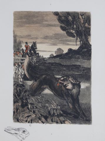 Paul Jouve (1878-1973) La Chasse au renard