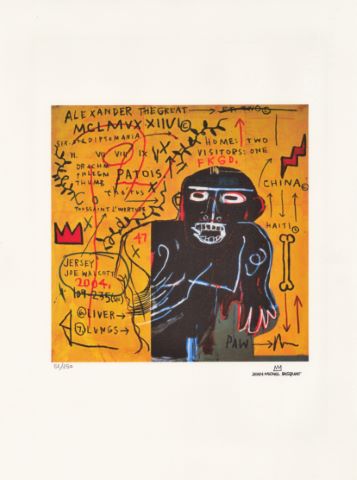 Jean-Michel Basquiat (1960-1988) All Colored Cast...