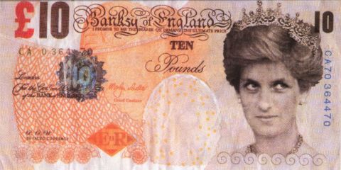 Banksy (né en 1974) Di-Faced Tenner