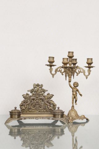 Encrier et chandelier