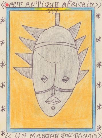 Art antique africain, un masque soudanais