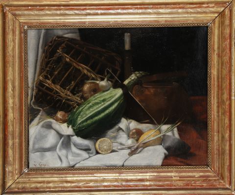 Nature morte sur un entablement