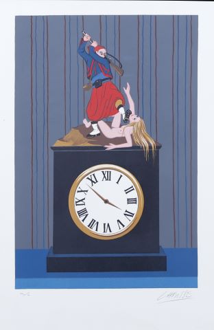 Félix Labisse (1905-1982) Scène à l’horloge