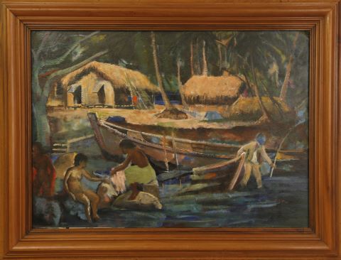 Léopold Reigner (1897-1981) Village de pêcheurs