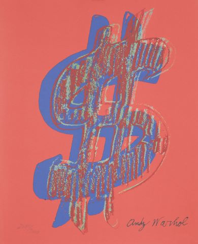 D’après Andy Warhol (1928-1987) US Dollar Rouge