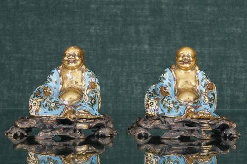 Paire de Putaï, bouddha rieurs