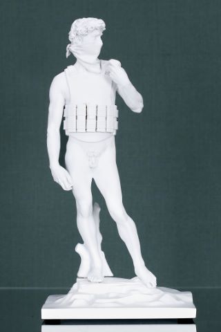 Banksy (né en 1974) et Brandalism Suicide Man